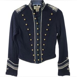 Denim & Supply Ralph Lauren Knit Dark Blue Military Jacket